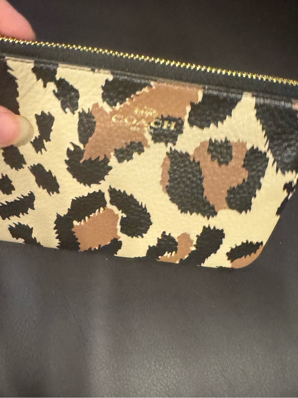 Coach Leopard Print wristlet -NWT W29